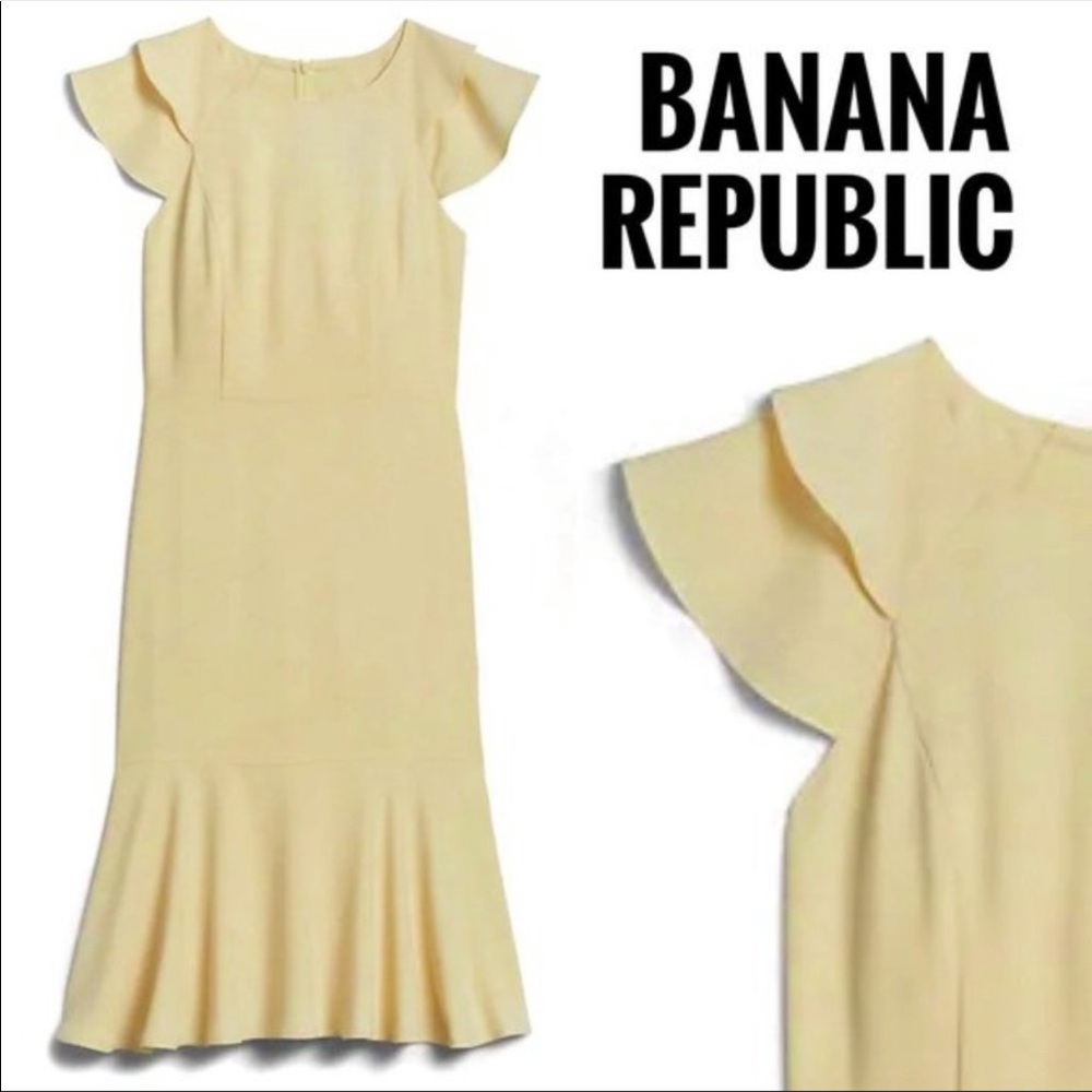 ✅NWT Banana Republic midi flare hem dress Easter